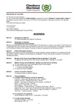 Agenda - 08 August 2024