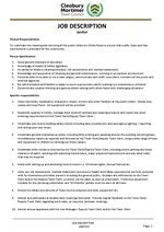 First page of document about Janitor - Job Advert & Job Description