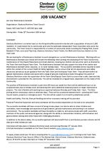 First page of document about Job Vacancy - Maintenance Assistant