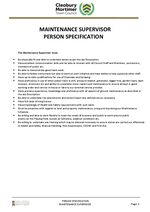 First page of document about Maintenance Assistant - Job Description & Person Specification