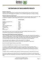 CMTC Retention of Documents Policy October 2023