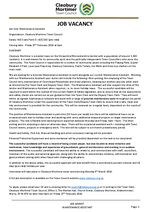 First page of document about Maintenance Assistant - Job Vacancy