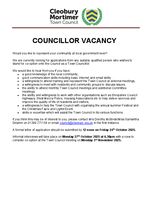 First page of document about Councillor Vacancy