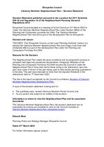 First page of document about Neighbourhood Development Plan – Referendum Result